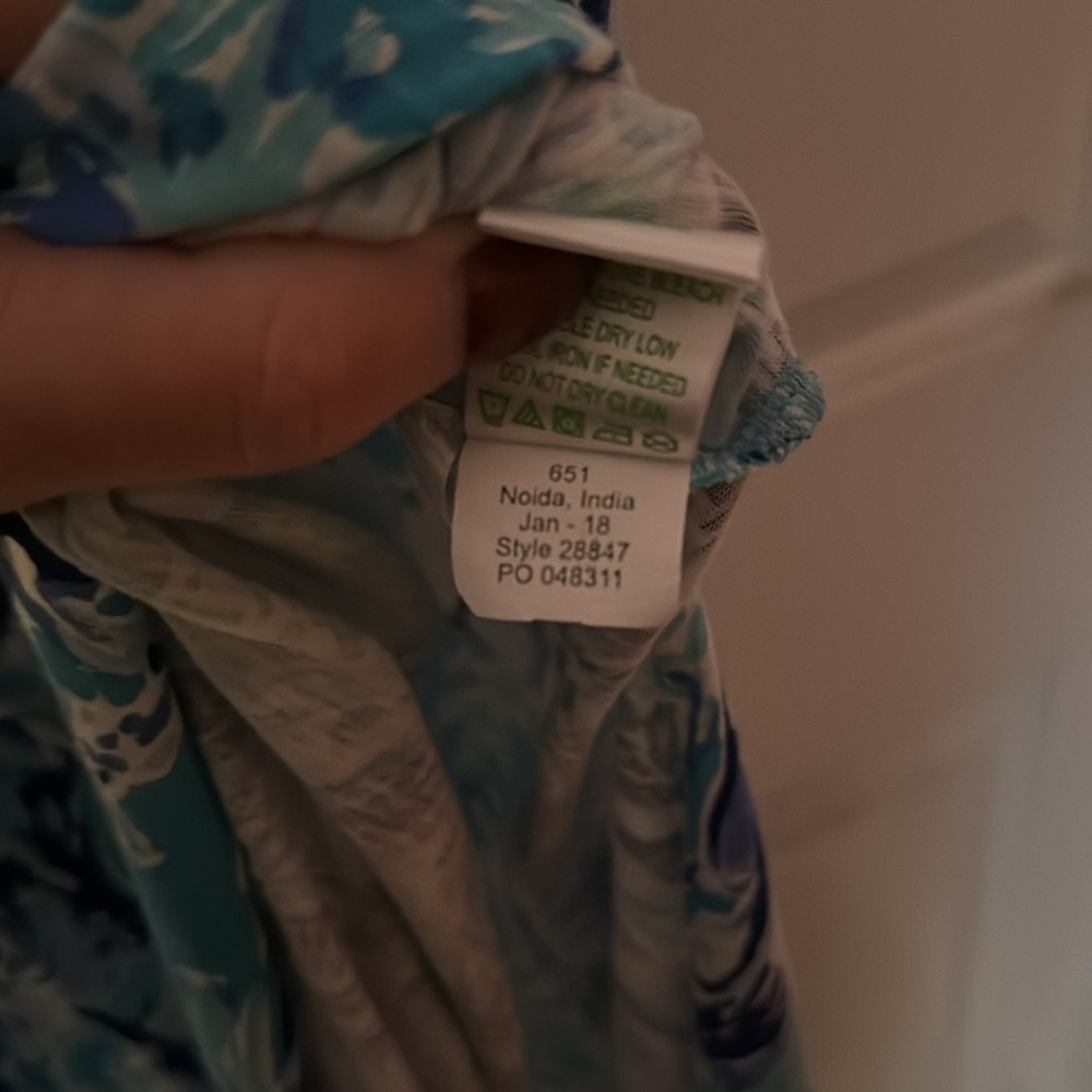 Lilly Pulitzer Womens Essie Maxi Dress In Tropical Turquoise Elephant Appeal - Picture 5 of 6